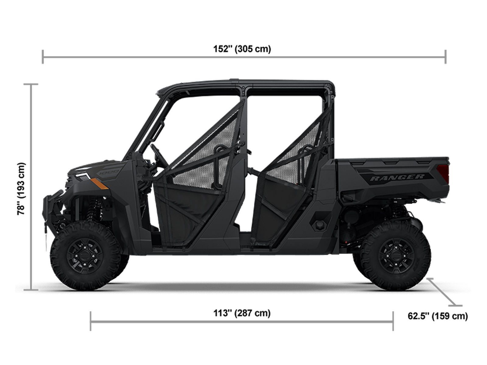 2026 Polaris RANGER CREW 1000 Premium Granite Gray