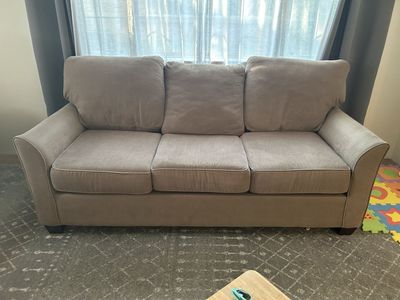 Cozy Gray Fabric Sofa & Loveseat Set - Used, Great Condition