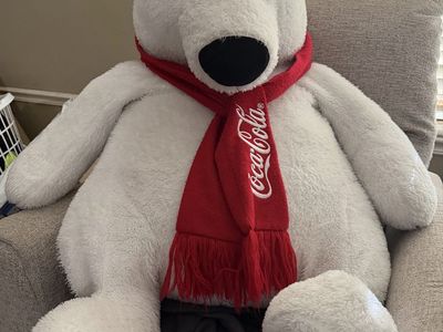 Vintage Jumbo Coca-Cola Polar Bear Stuffed Animal for Sale or Trade
