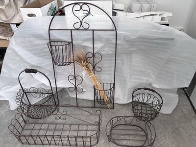 Decorative metal baskets