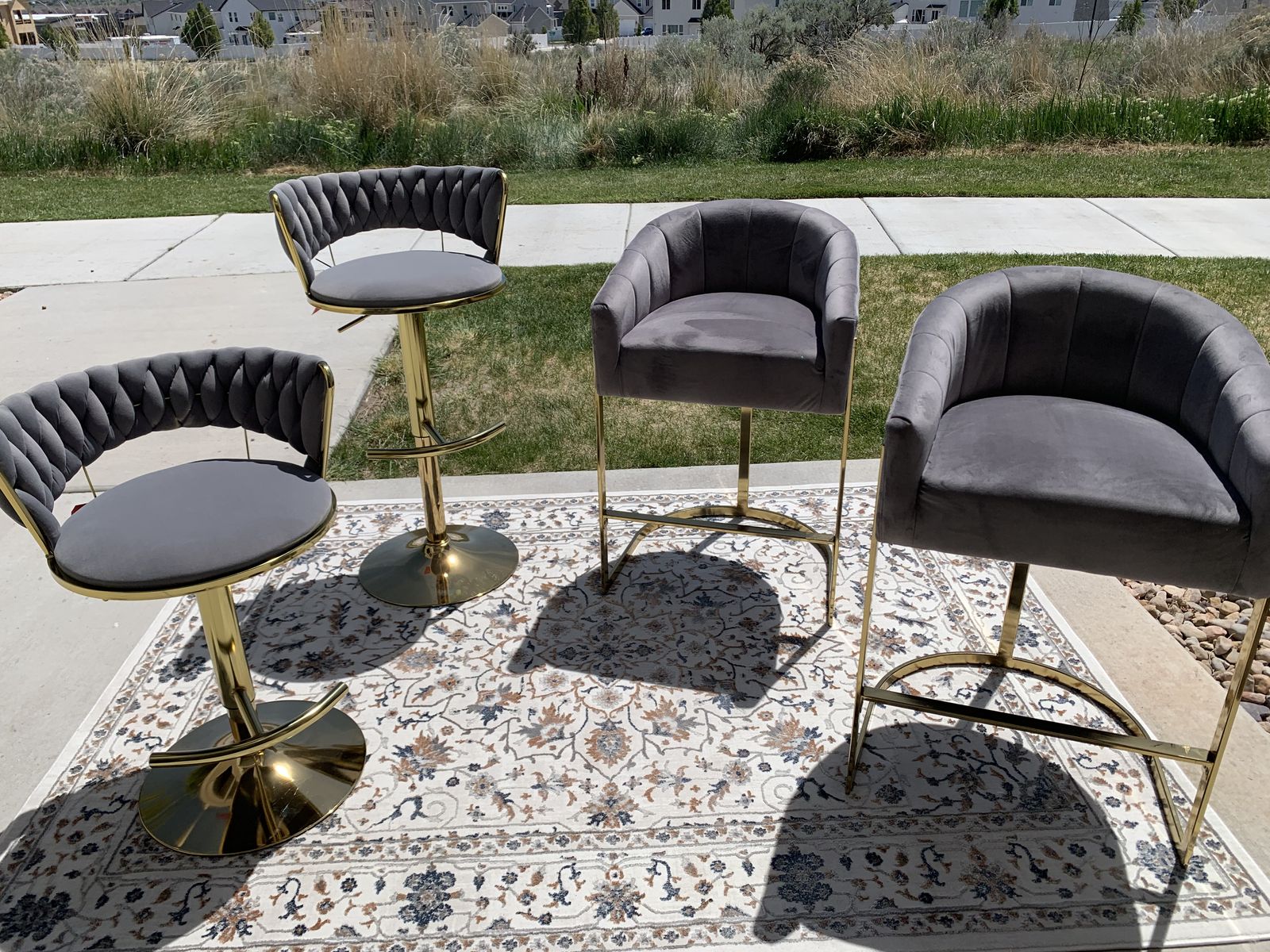 Mercer41 Set of 4 Chairs n Area Rug