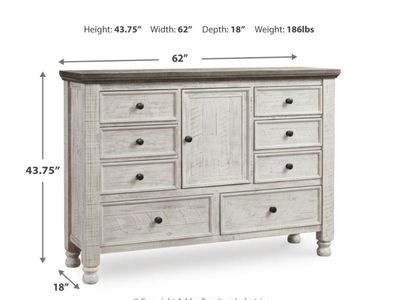 Ashley 8 Drawer Dresser sideboard buffet storage