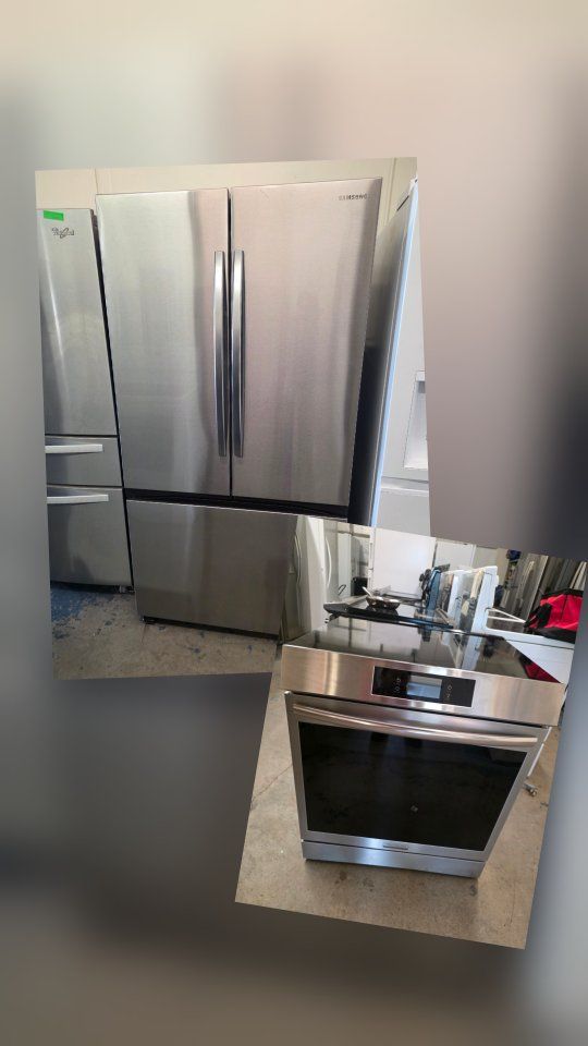 Samsung refrigerator and frigidaire induction stov