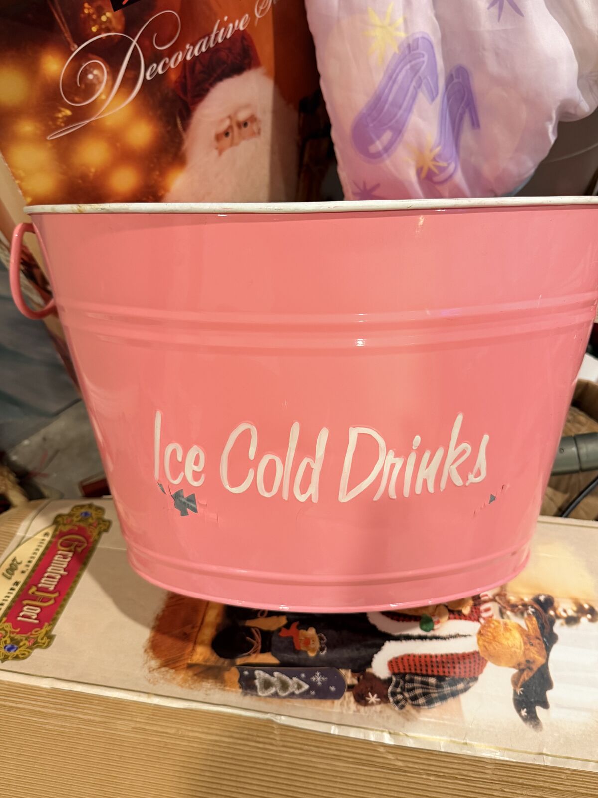 Pink Ice Cold Drinks Stainless Steel Bucket