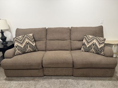 Brown power recliner couch