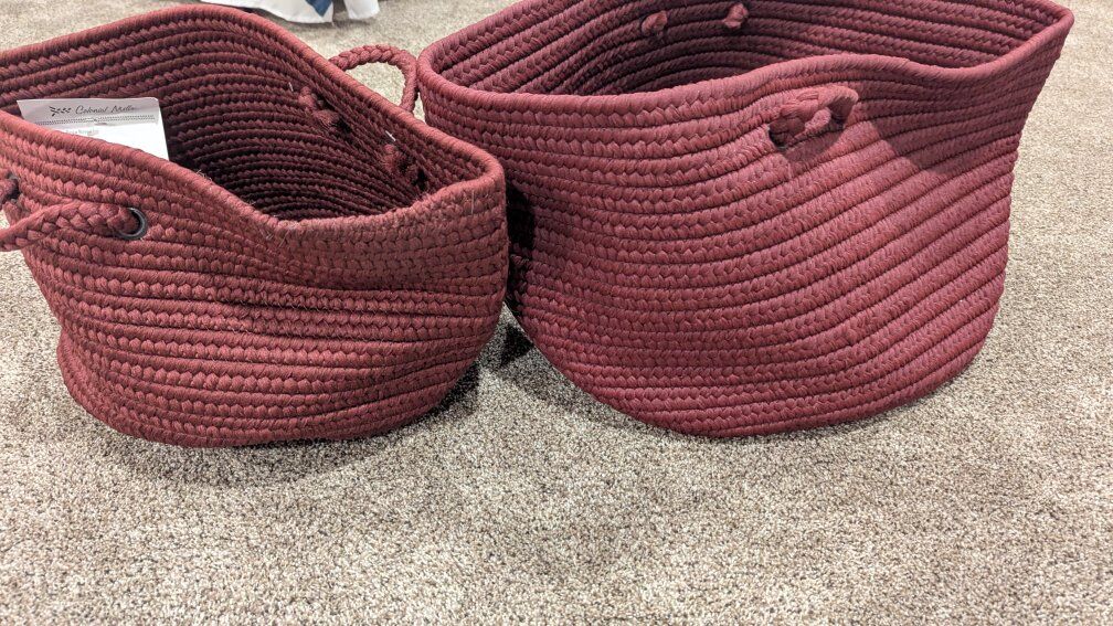 Two Corona colored baskets from Colonial Mills.