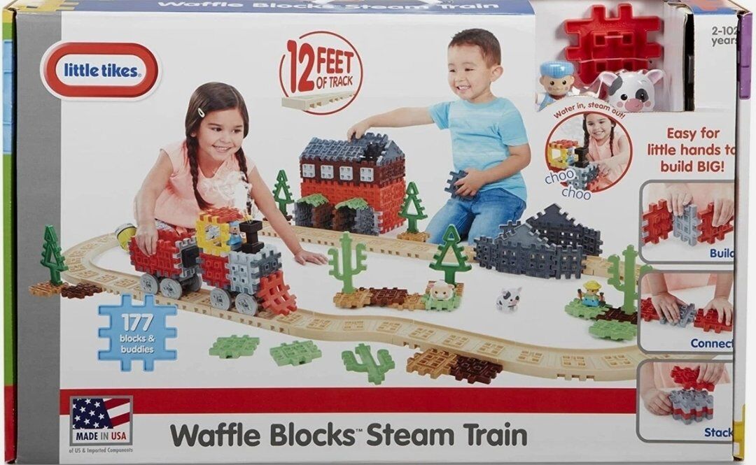 Little tikes waffle blocks train set