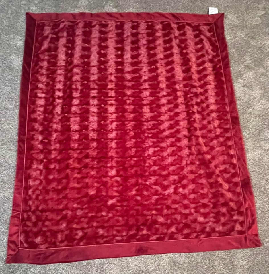 Brentwood Originals Plush Burgundy Throw Blanket – 60” × 70”