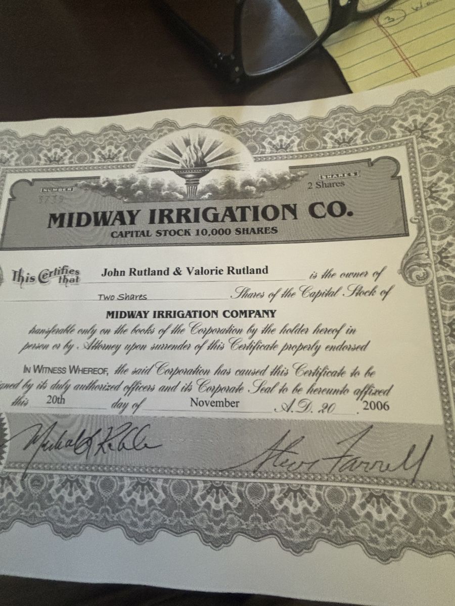One Midway Water Share