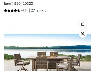 MEMBER'S MARK HAMPTON 7-PIECE FIRE DINING SET