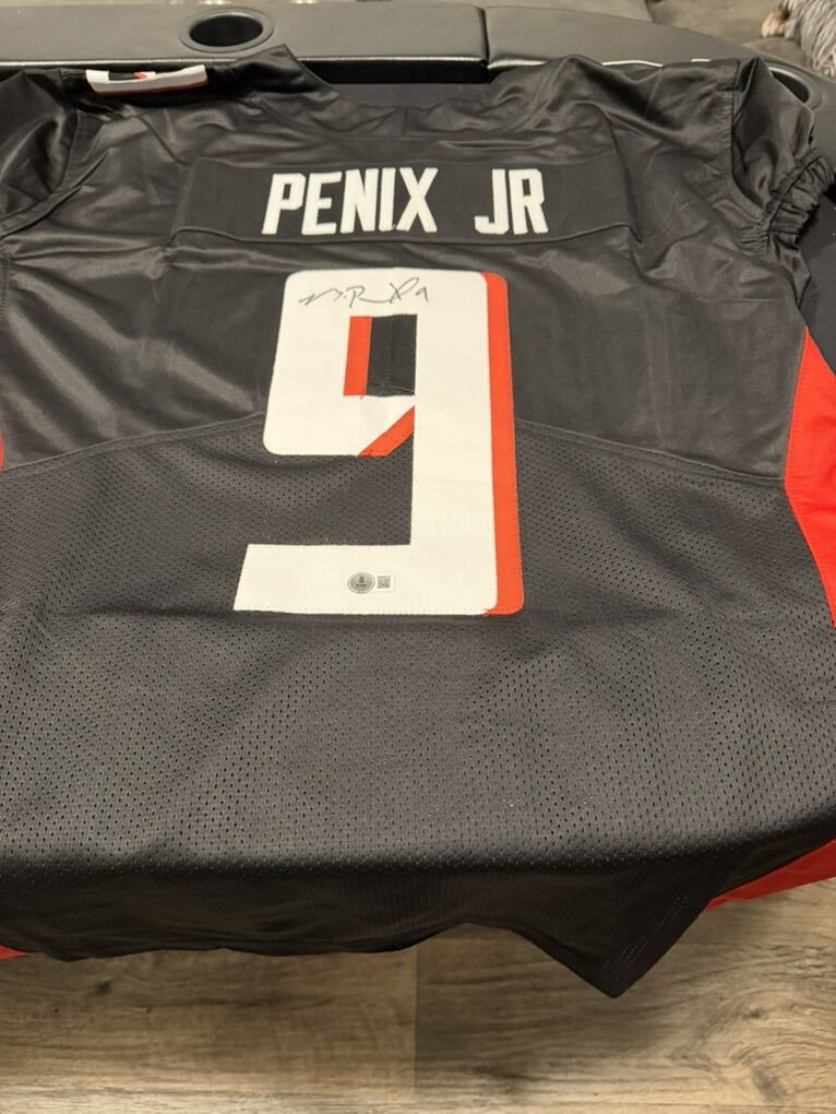 Game Cut Autographed Jersey Falcons Michael Penix