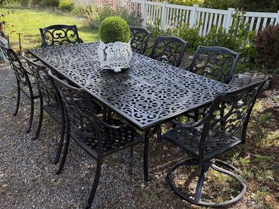 Outdoor Patio Dining Set Table 8 Chairs Cushions