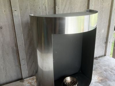 Modern wall mounted Gel Fuel Fireplace Stainless Steel Cylinder Design