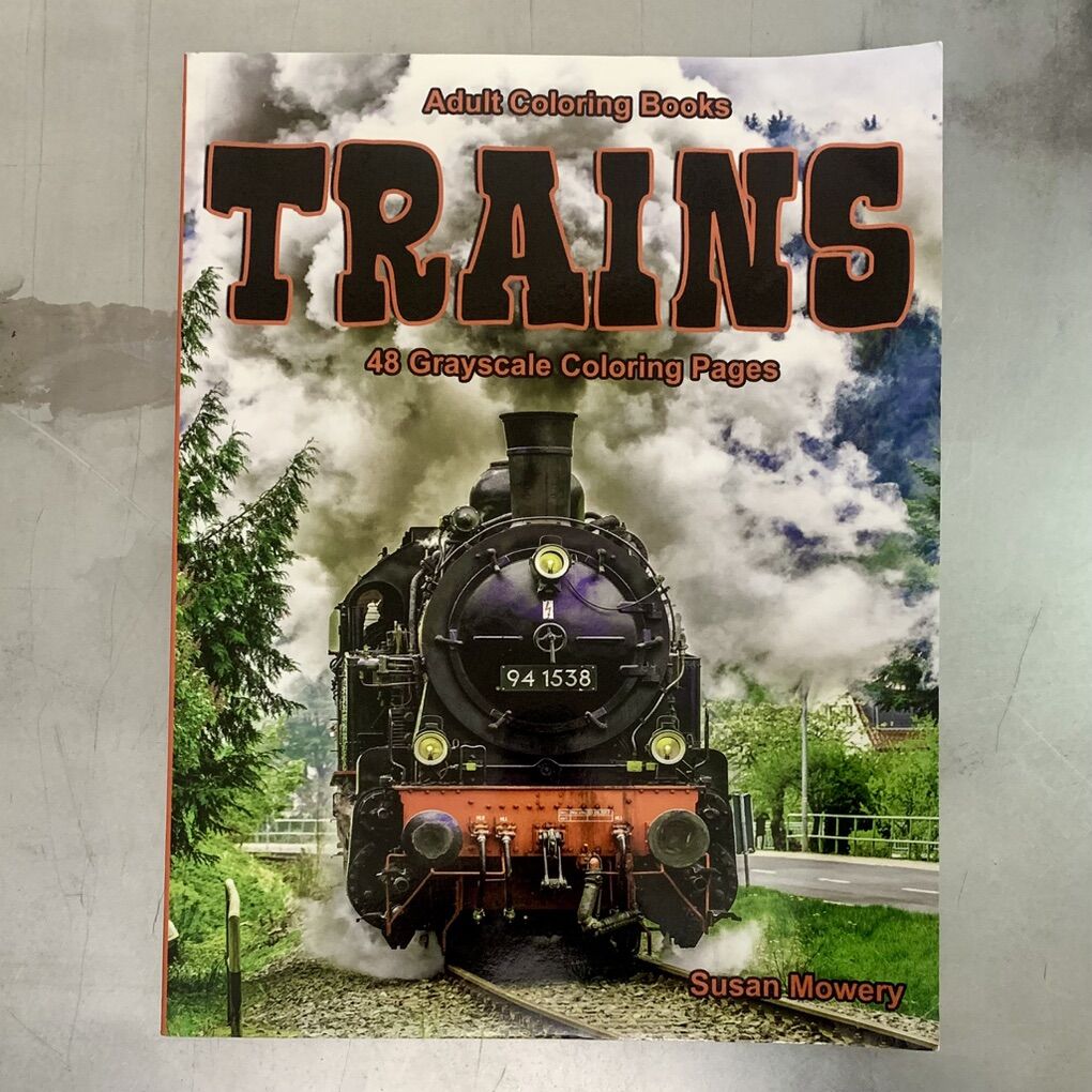 Trains Coloring Book New Adult