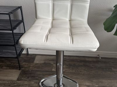 White Swivel Bar Stool