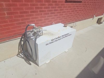 Fuel Transfer Tank with Pump and Hose - Used, Working Condition