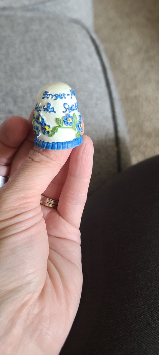 Forget Me Not Thimble