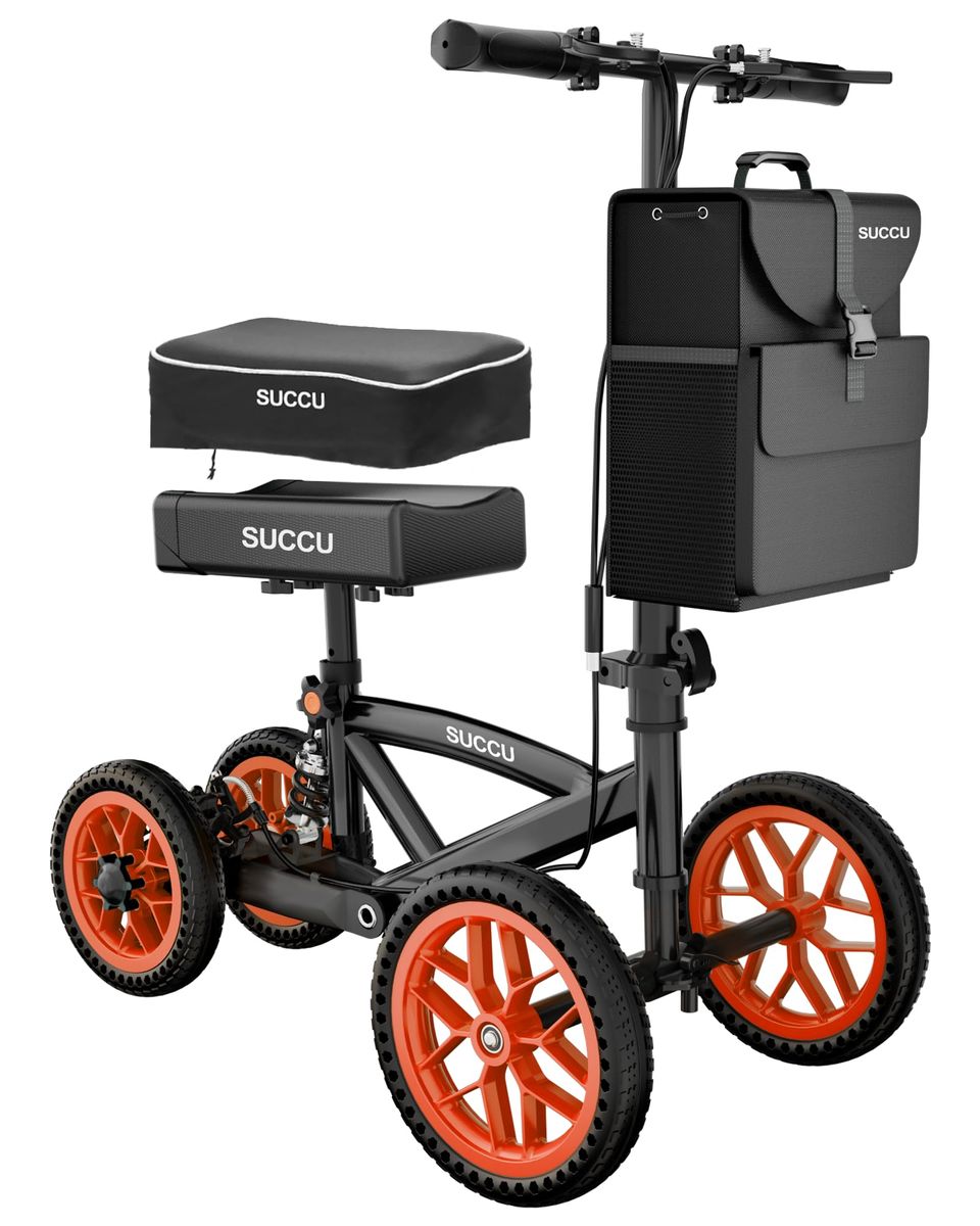 New Knee Scooter for Adults for Foot Surgery, 11in Front Wheel Heavy Duty Knee Walker for Broken Foot, 350lbs Capacity