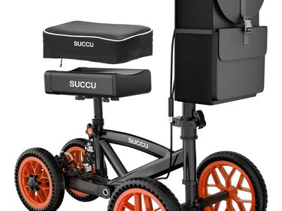 New Knee Scooter for Adults for Foot Surgery, 11in Front Wheel Heavy Duty Knee Walker for Broken Foot, 350lbs Capacity