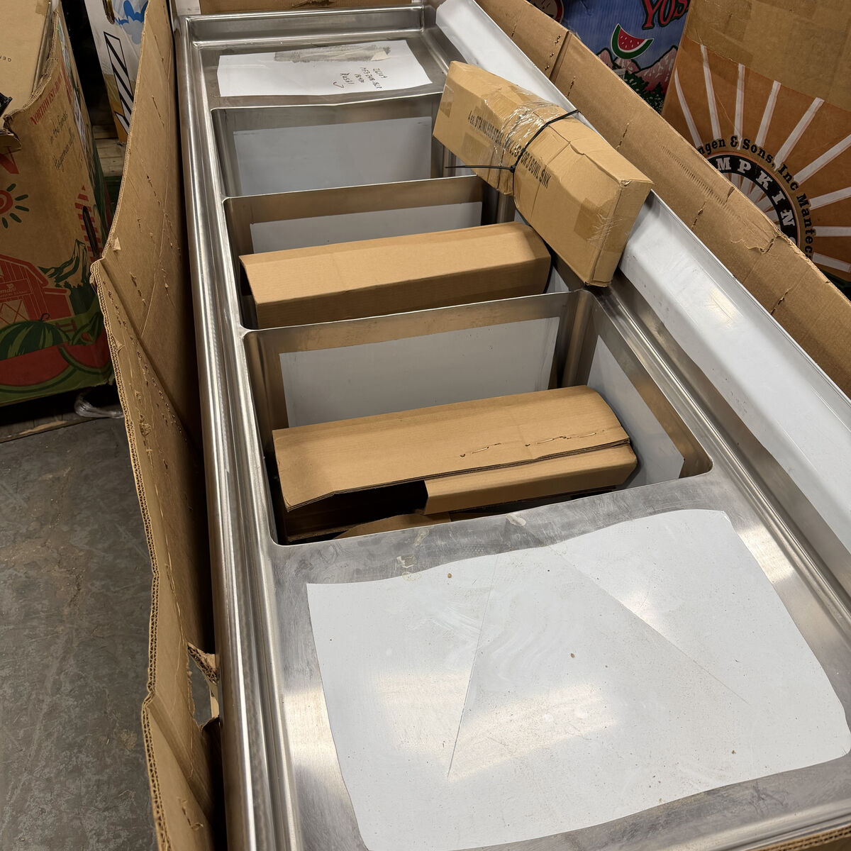 Triple Bowl Sink 93in