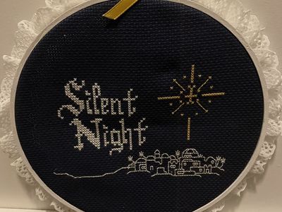 Crosstitch Christmas Silent Night bethlehem