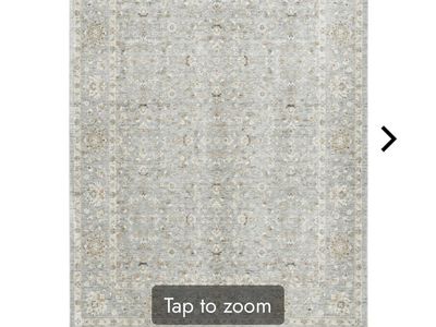 Was $1531 Lauren Ralph Lauren LRL 1542А Gray Blue -Ivory Hand Knotted Area Rug 10” x8”