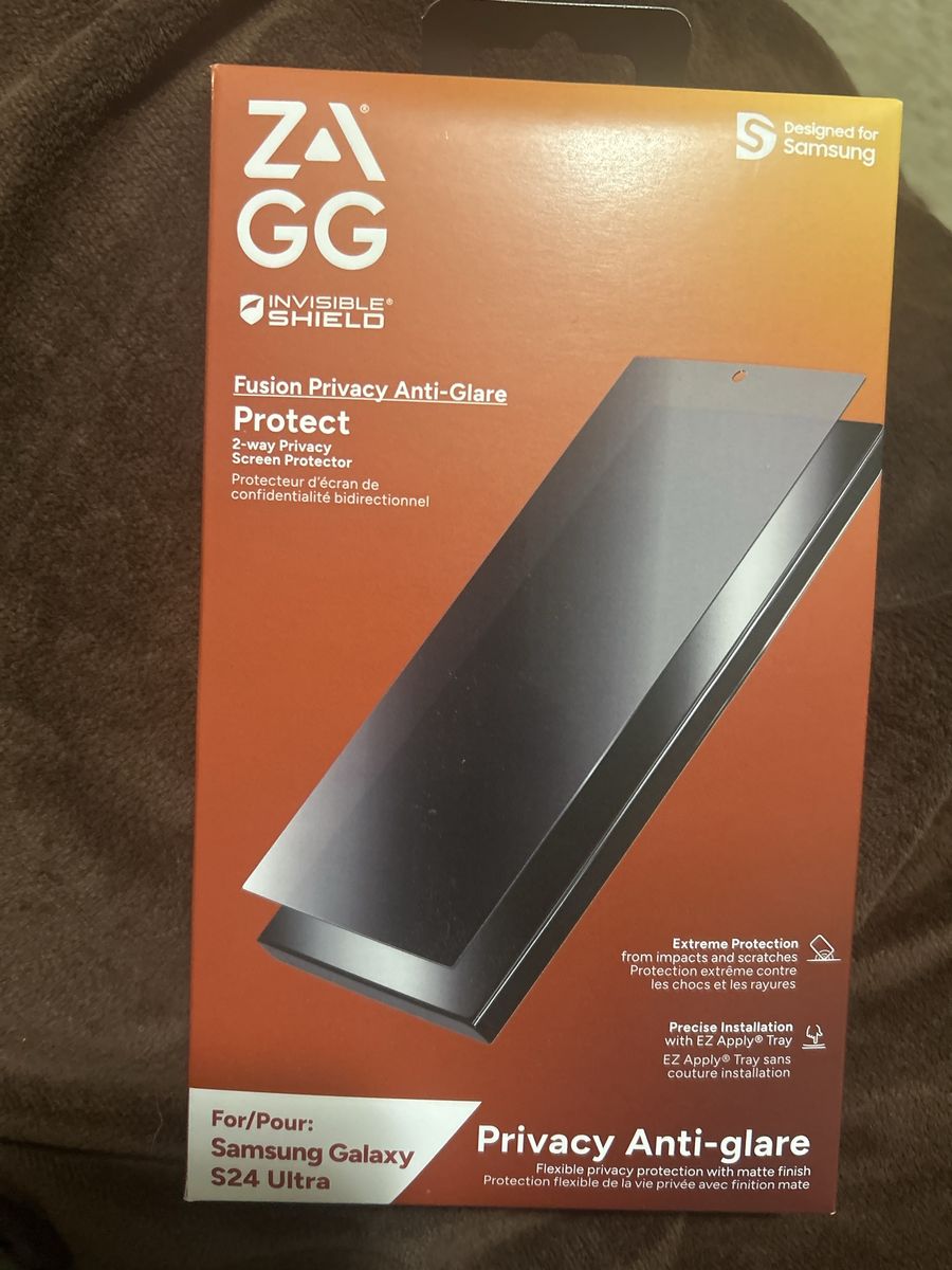 ZAGG InvisibleShield Fusion Privacy Anti-Glare Screen Protector for Samsung Galaxy S24 Ultra