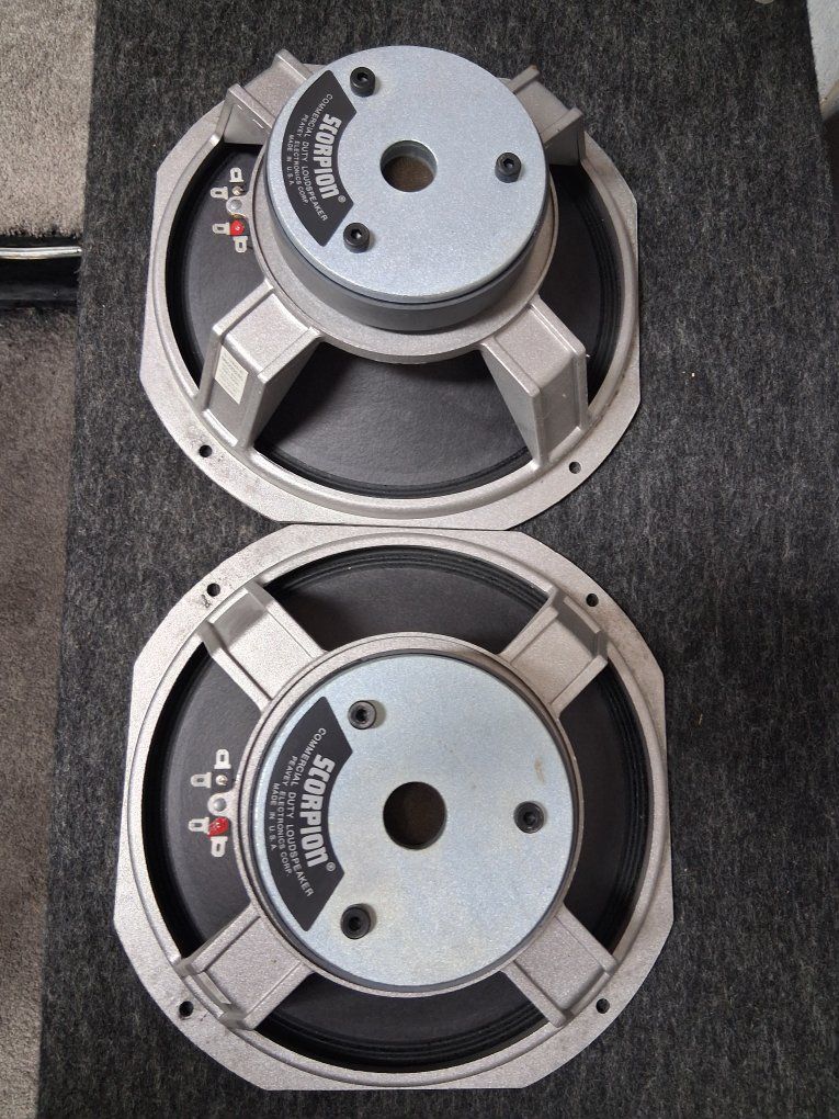2 Peavey Scorpion 80s 12" 8 ohm Guitar Speakers! 