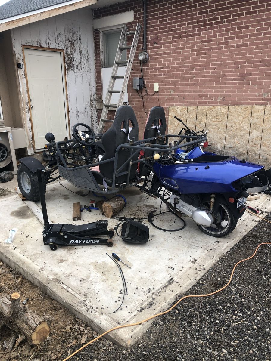 Custom reverse trike 250cc