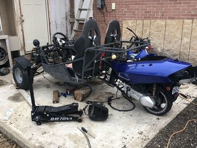 Custom reverse trike 250cc