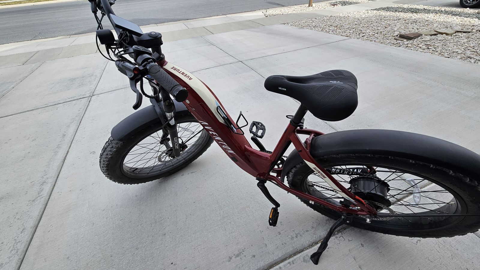 Aventon Aventure Step-Through Electric Fat Tire Bike - Red - 117 Miles - Excellent Condition