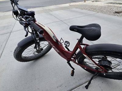 Aventon Aventure Step-Through Electric Fat Tire Bike - Red - 117 Miles - Excellent Condition
