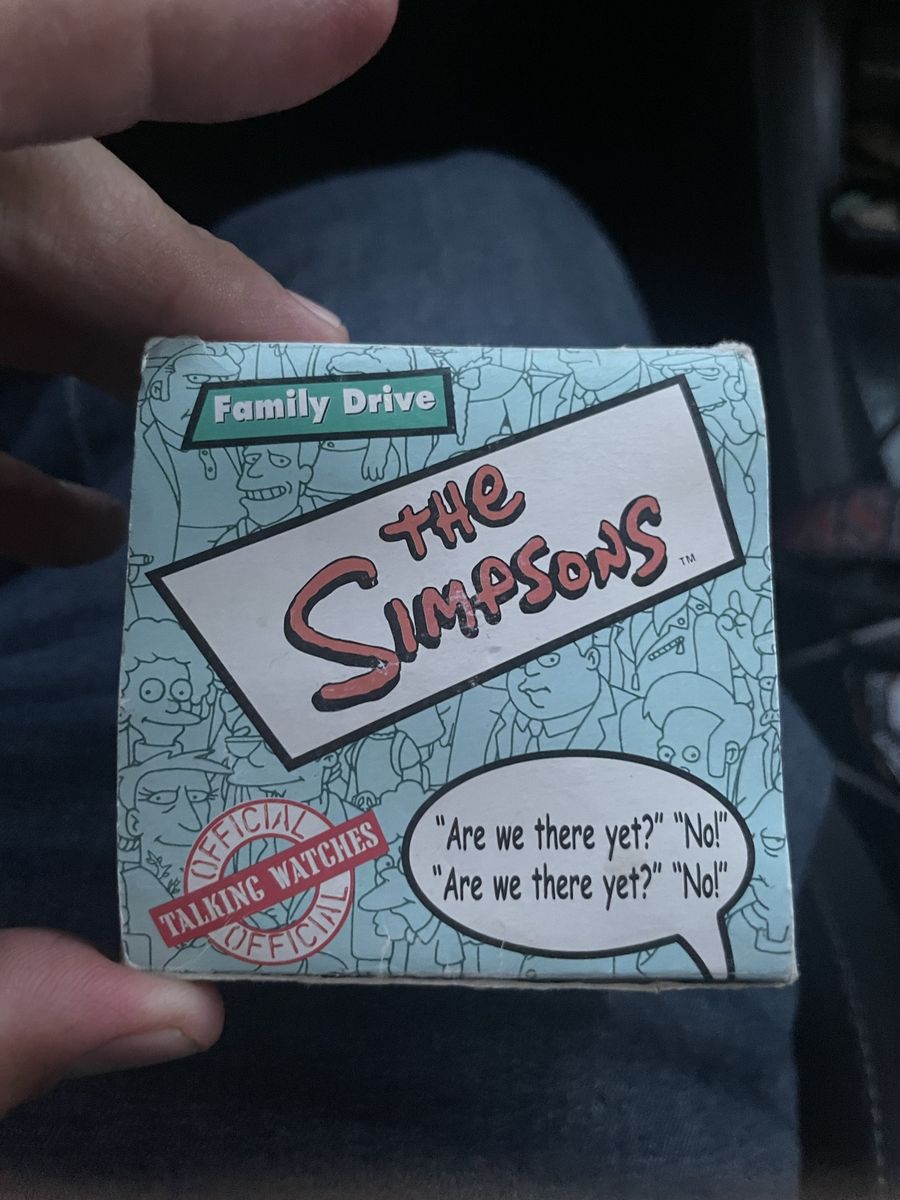 Vintage The Simpsons Digital Watch Set - Krusty the Clown & Family Drive Thru, Snowboarding Bart. Designs, Original Box.