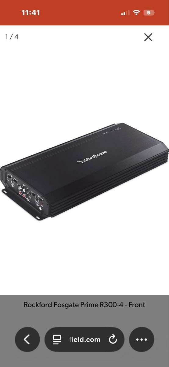 Rockford Fosgate Prime R300-4 4-Channel Car Amplifier (R3004)