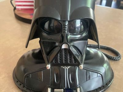 Star Wars Darth Vader Head Mask Telephone - Vintage Collectible Phone - Black