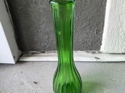 Vintage Green Glass Vase