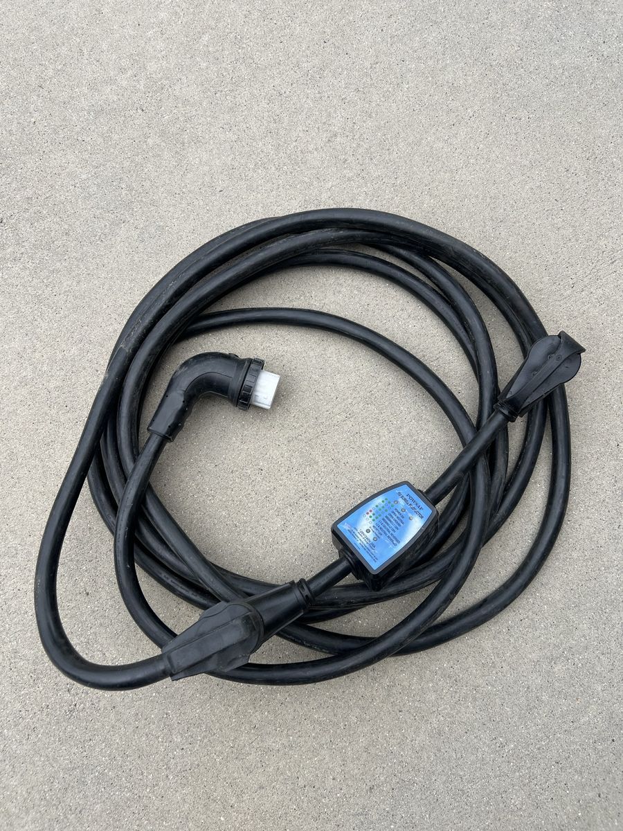 50 amp 30’ rv power cord with surge protector