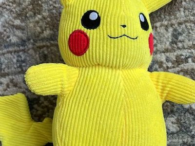 Pokemon Pikachu Corduroy 8" Yellow Plush Nintendo Game Freak Stuffed Animal