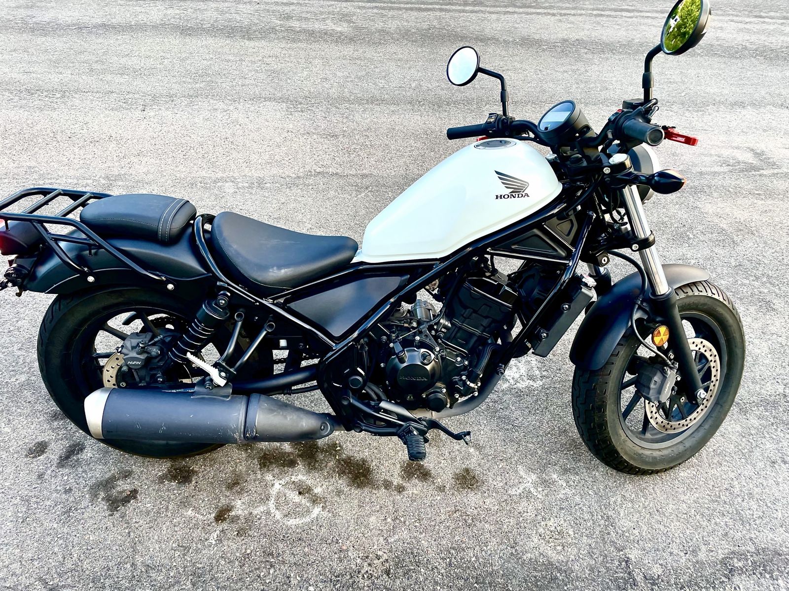 2017 Honda Rebel Cruiser Motorcycle - White and Black