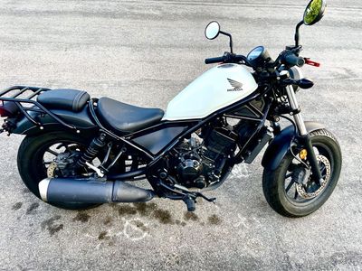 2017 Honda Rebel Cruiser Motorcycle - White and Black