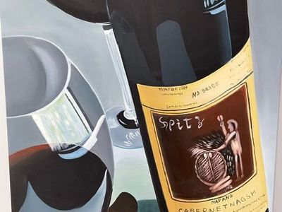 Wine Painting on Canvas