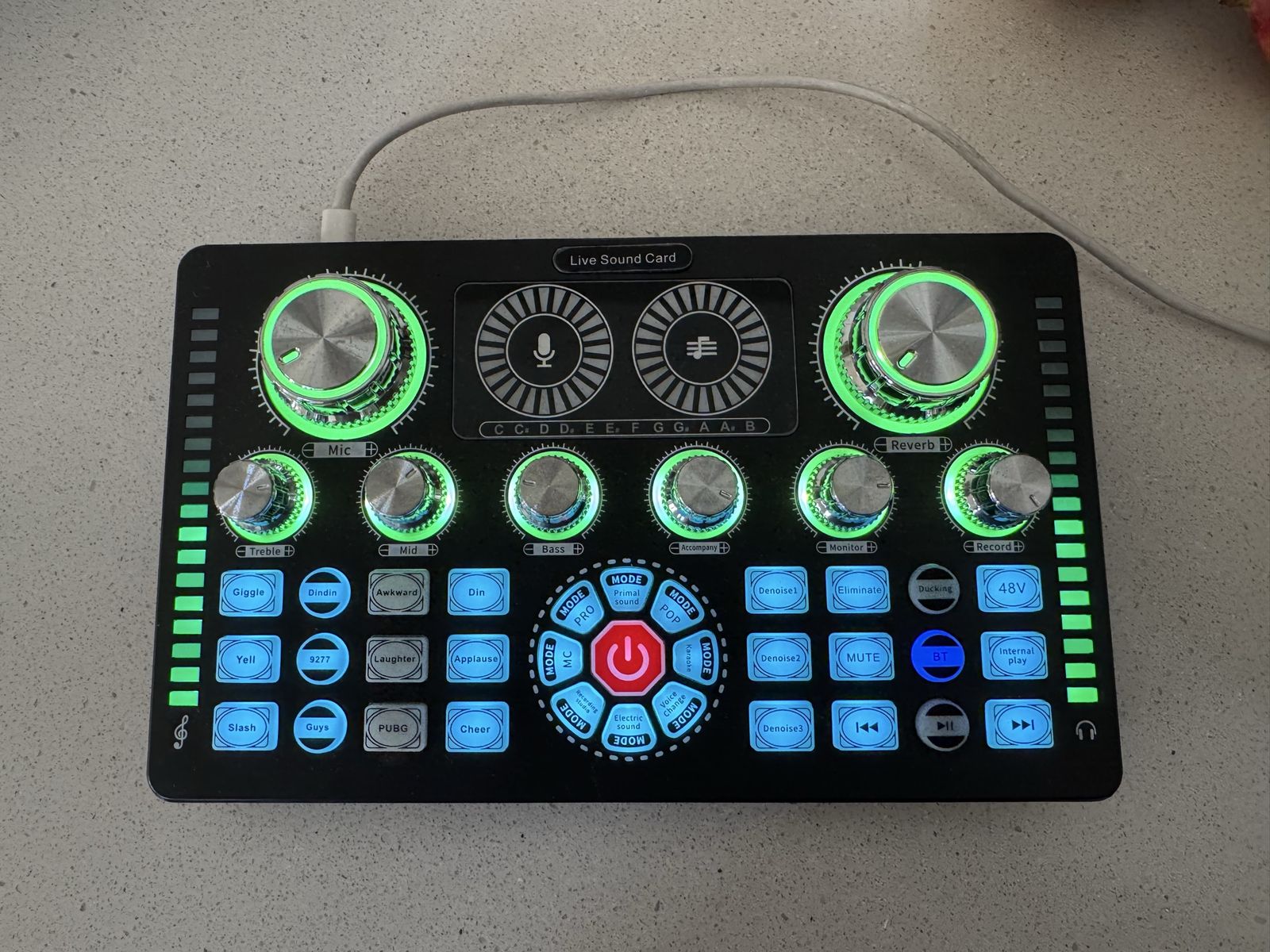 Live Streaming Voice Changer Sound Mixer Bluetooth Audio Sound Card Mixer Board