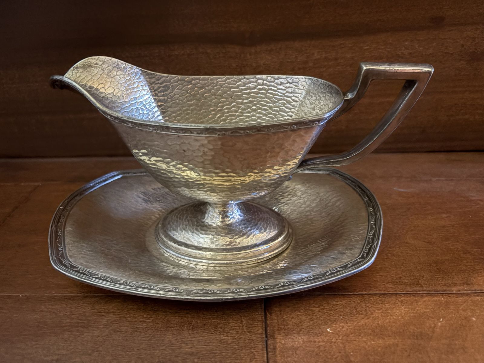 Vintage Art Deco Homan Gravy Boat & Underplate