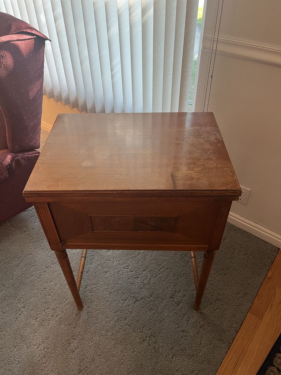 Vintage Kenmore Sewing Machine with Wooden Cabinet