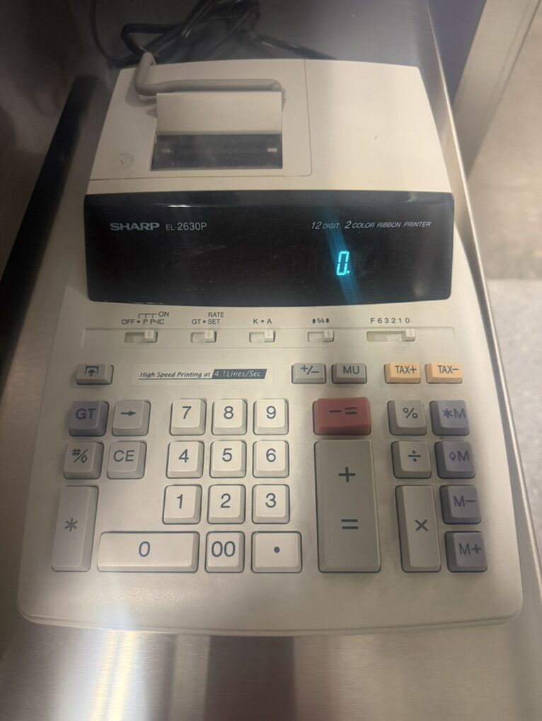 Sharp EL-2630P Adding Machine Calculator