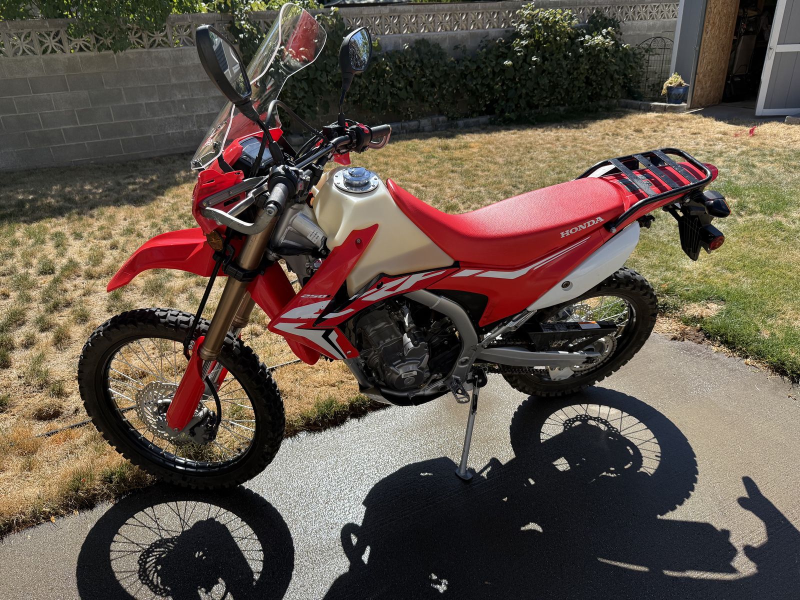 Used Honda CRF250L Motorcycle - Great Condition, Off-Road Ready, 4.5G Fuel Tank, EJK Tuner and Pannier Racks Included