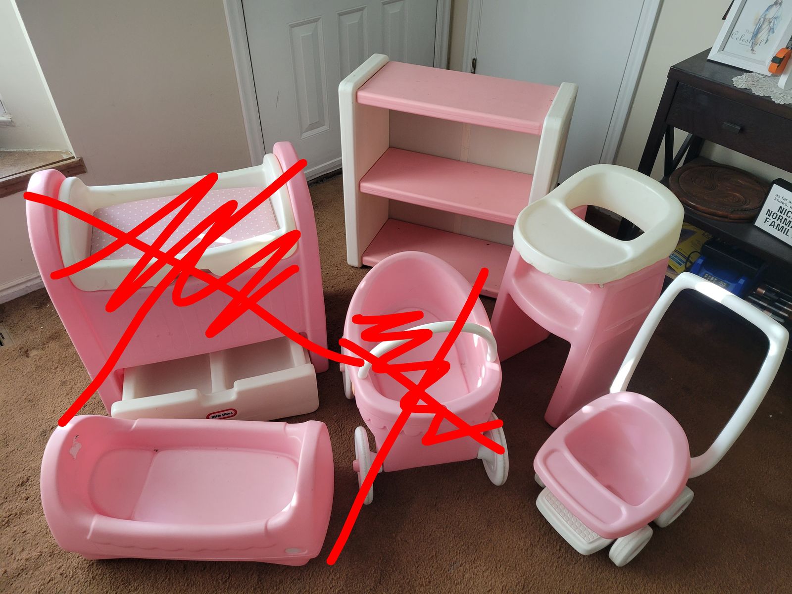Vintage Little Tikes life-size baby accessories