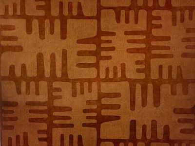 9' x 12' Wool Area Rug Global Views Daufe Rust