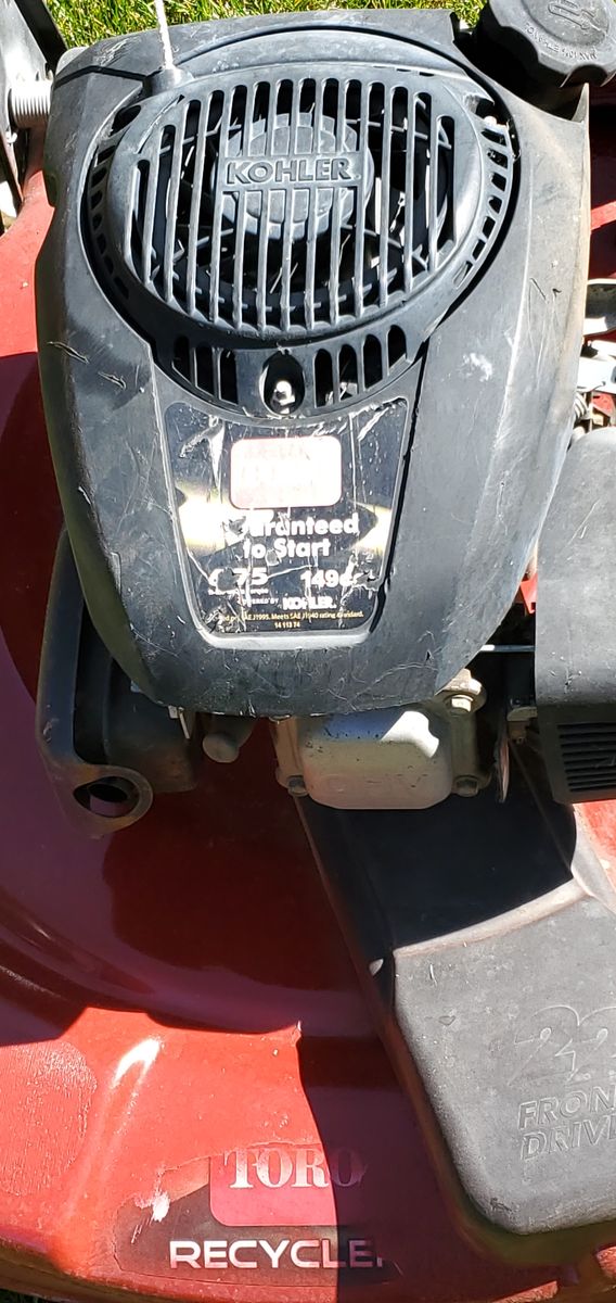 Toro Recycler 22-in Gas Self-propelled lawn mower with Kohler Engine.