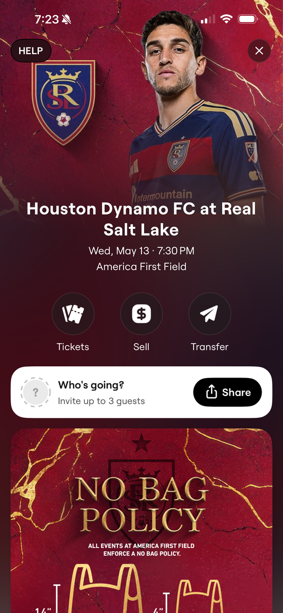 Real Salt Lake VS Houston tonight May 13th @ 7:30pm